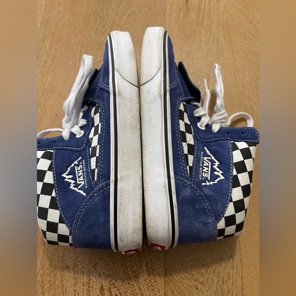 Vans Mountain Edition Blue Black Checkerboard Men’s 6.5/Wmns 8.0 - Picture 4 of 10